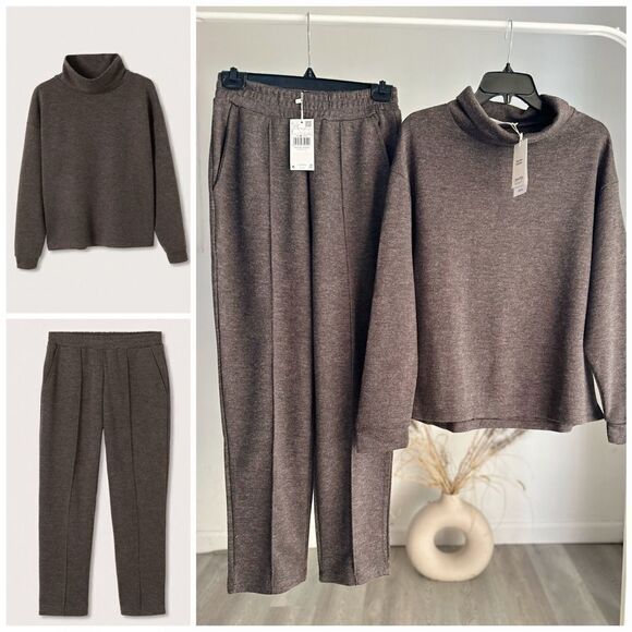 Mango Loungewear Co-Ord Set Pants Sweatshirt New - Picture 1 of 5